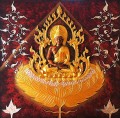 Tailandia Buda en budismo en polvo de oro y plata